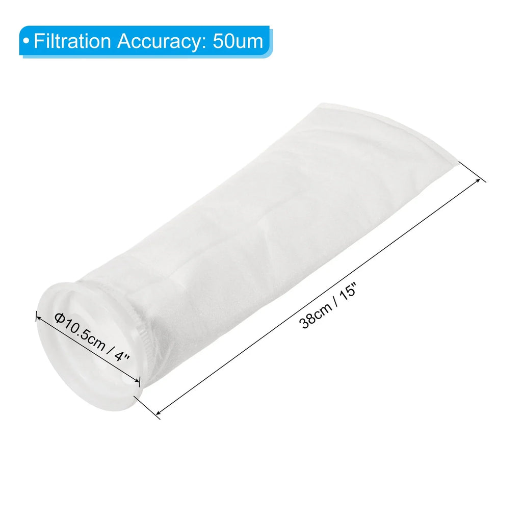 Socks, Mesh Pool Ring Micron 3 Filter Inch 4 Bags Skimmer Uxcell Pack 50 Basket
