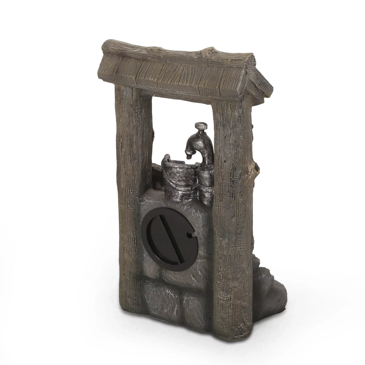 Outdoor and Berrien House 3-Tier Bucket Gray Noble Brown Fountain,