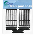 & Parts Grates Grid Replacement 3 & Tent BBQ Iron - Porcelain Flame 19" 810-6320-V Compatible Grill Shield Enameled 2 Charmglow for Flavorizer Bar Barbeque Cast Cooking Heat Tamer, Plate
