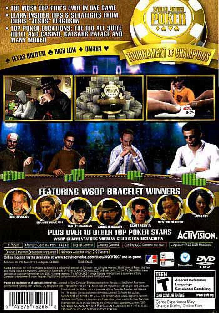 of Series Tournament Champions PS2 Poker: World