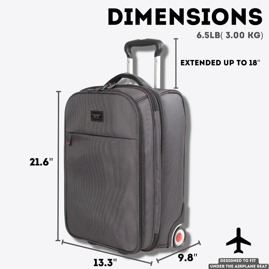J Backpack Black Commute, World for Carry-on Rolling Travel and Business Bay