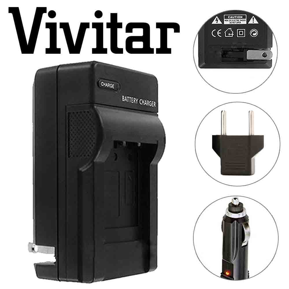 for Nikon Battery Rechargeable Charger 2x Replacement Replacement MH-25 + Vivitar EN-EL15c Battery