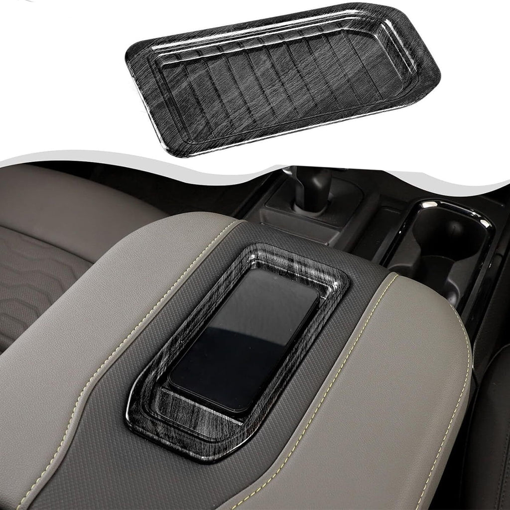 Cover Chevy Suburban Fit Black SIERRA Wood Box Storage Silverado Center Trim Grain Tahoe 2021 2019 For 2020 2022 Armrest