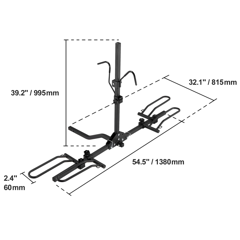 Mount Car 1.25"/2" Truck SKYSHALO Folding 2-Bike Rack Carrier SUV Receiver Hitch