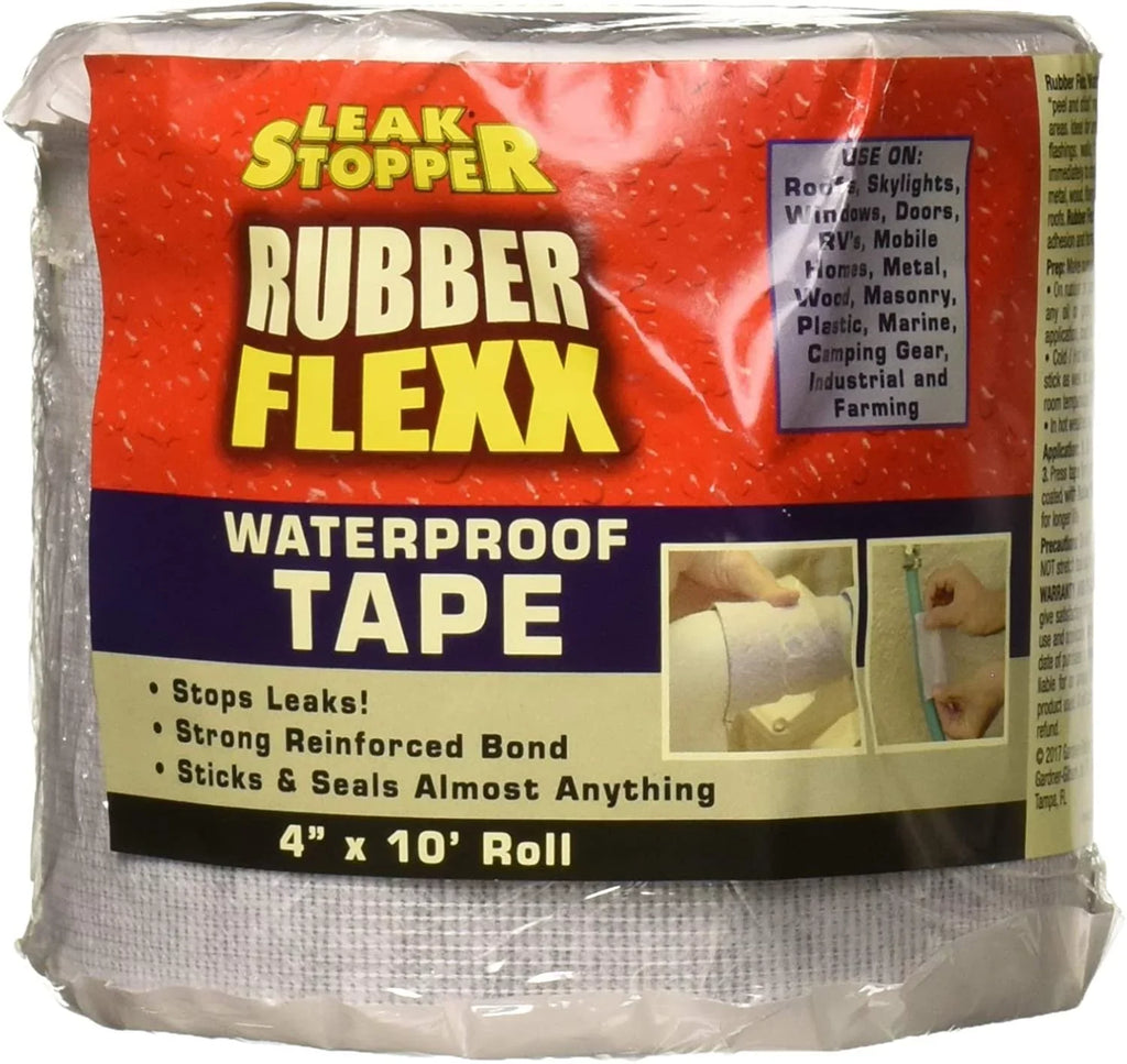 and 10 Stopper Material w/ Windows x & in 4 to Roofs, Incredible More! and Flexx Gutters, Durability Rubber Adhesion Tape Leaks, Repair Waterproof ft Toughness Seal White 1 Fix Leak Pack