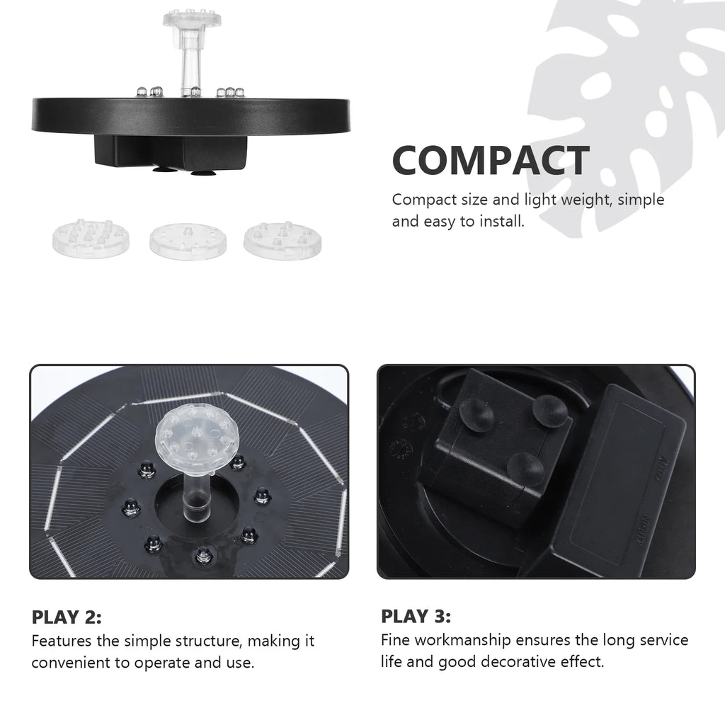 of Fountain Fountain Pond with Solar 1 LED Light Creative Outdoor Fountain Guichaokj set