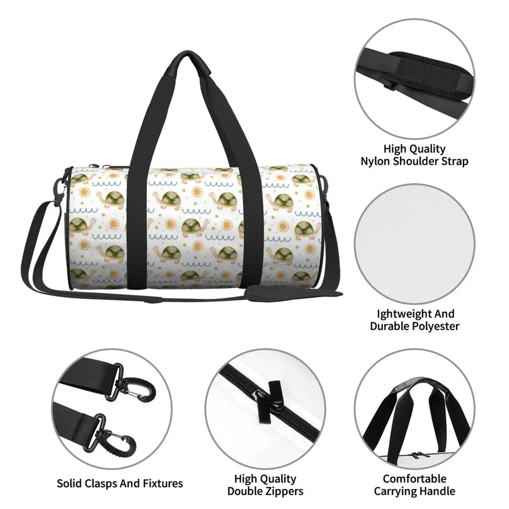 Turtle and Large Coaee Sea Sun Bag in Bag Basking Bag Capacity Sports Waterproof the with Pocket Travel Cylinder Gym Luggage Compartment