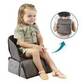 Bag, 2-in-1 Booster Diaper Seat Contours Backpack and transportable Explore Gray