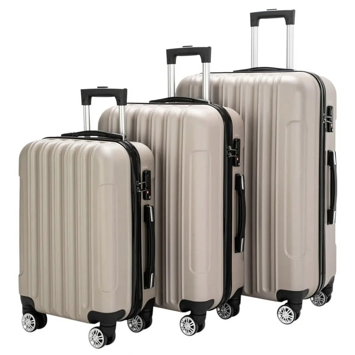 Set Wheels(20/24/28), Champagne Luggage Capri with Piece Spinner 3