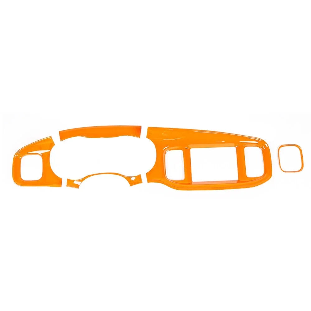 Panel 17x Console Cover Trim Center Dash Orange Teledu Kit Set