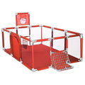 JahyShow 70in Mesh-Red Foldable Baby Playard - Playpen Breathable with Large