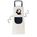 Apron Bib Adjustable Universe Kitchen Alien Linen Alien Pinafore Pocket BBQ Cyclops Monster Cotton