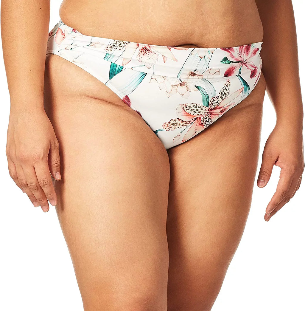 Blanca Swimsuit La Womens Orchid Hipster White//Flyaway Shirred Band Bottom Bikini 6