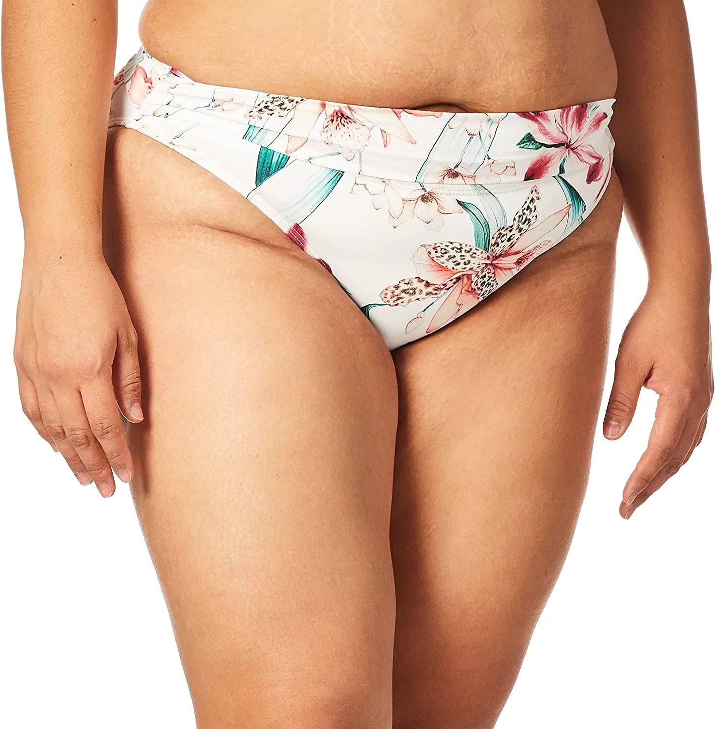 Blanca Swimsuit La Womens Orchid Hipster White//Flyaway Shirred Band Bottom Bikini 6