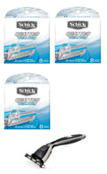 Titanium Quattro 8 Ct Schick Razor Compatible (3 Refill, + Pack)