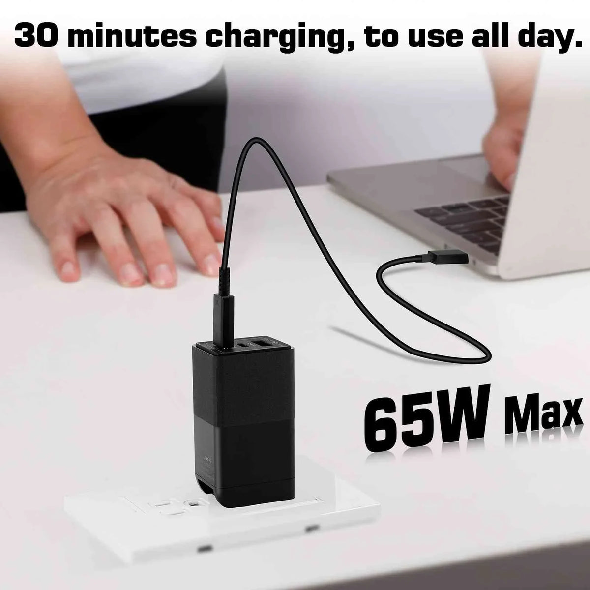 & Fast Ace, Google MacBook, with 5G/A91/K5/Reno Pixel, Galaxy, 3 Ports Charger Dual Travel USB Oppo Youth/Reno3 Compatible Reno3 Samsung UrbanX with USB-C 65W Deck Steam iPhone, High-Speed Charging