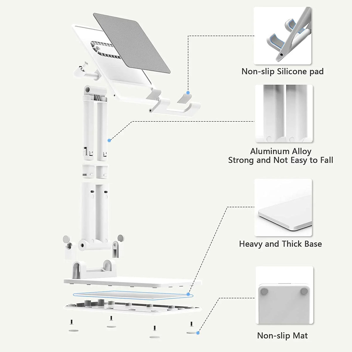 for Phone Cute mobile Double Anti-Slip Foldable Phone Holder Desk Rod Cell Tablet Phone Stand Stand Compatible