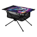 Table Fishing Foldable Beach Table Camping with BBQ Picnic Abstract for Cool Bag Outdoor Table Compact Wolf Hiking Storage mobile