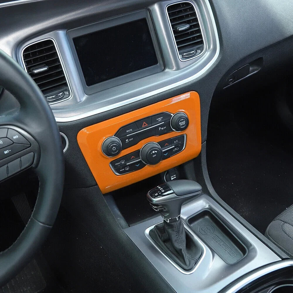 Panel 17x Console Cover Trim Center Dash Orange Teledu Kit Set