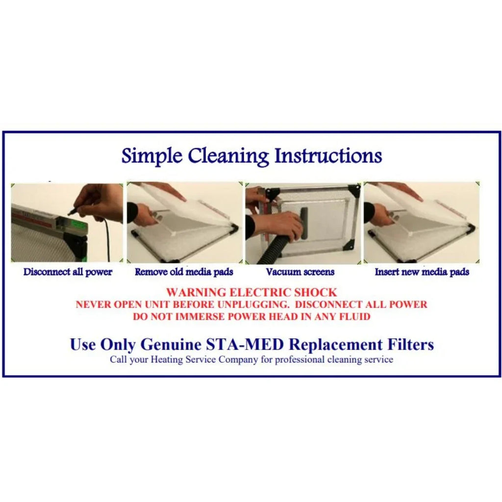 Year 10 Media AmClean Replacement Supply Pack) (4 AE Refills Comfort Pad 16x25 Filter