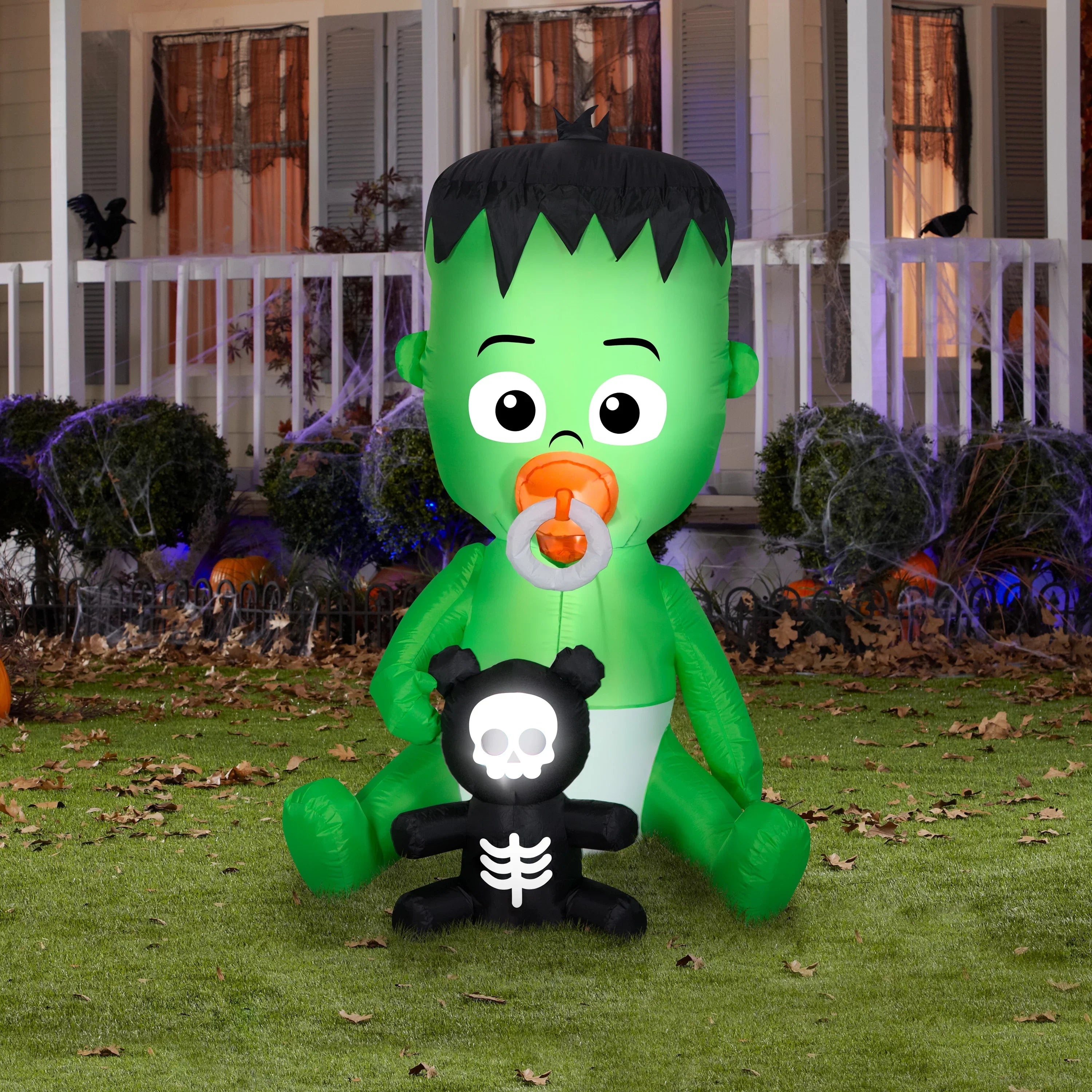 5 w/ Airblown Pacifier ANIMATED Frankenstein 1/2' Baby blow-up Monster Gemmy
