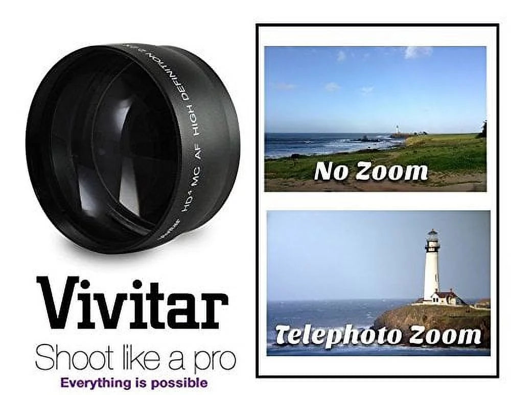 ANGLE & Compatible) HD WIDE for LENS 2-Pcs TELEPHOTO (52mm PRO SET NIKON LENS FM10