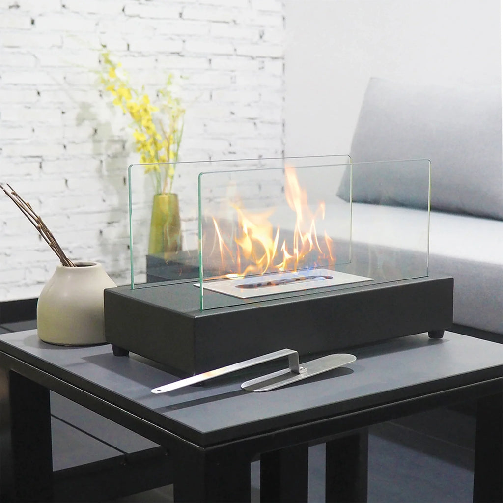 x 13.98''L Ventless Flame Outdoor W Ethanol 7.1'' Bio x Fireplace Guard Tabletop 8''H Metal Skypatio with