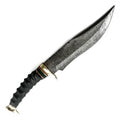 Hunting Damascus Knife- 13 High Jungle Steel- Carbon