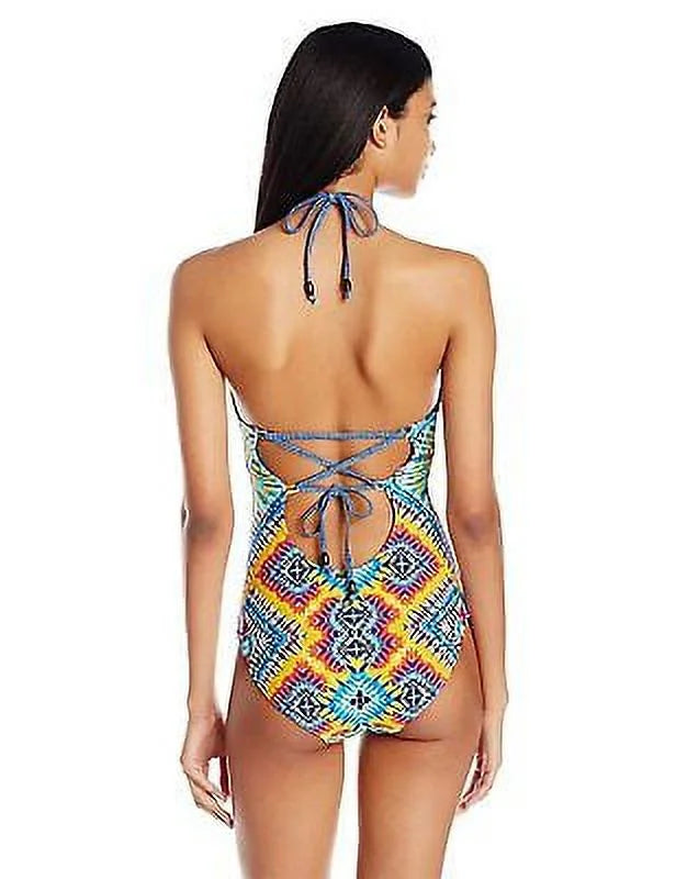 9452-2 New Lace 1Piece Surfside Simpson TyeDye $104 S Swimsuit, Jessica Maillot Back