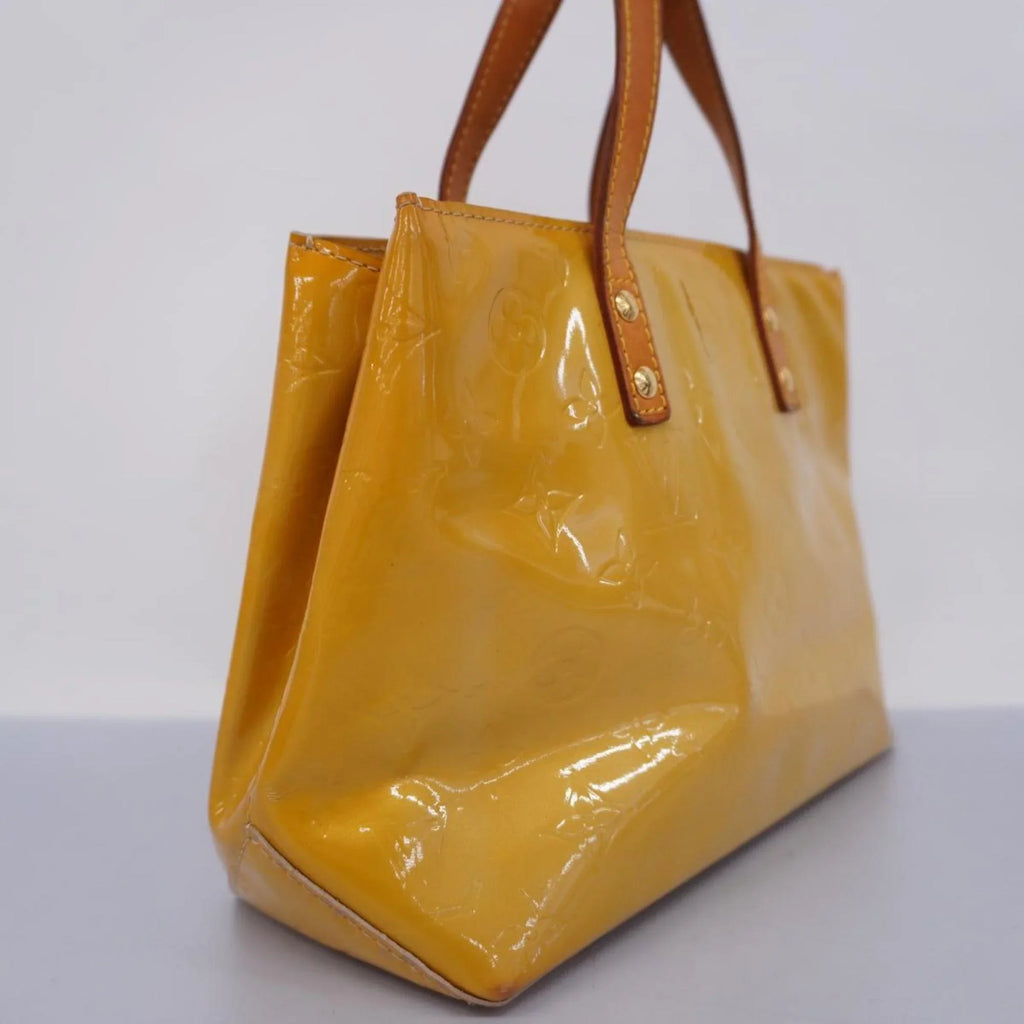 Women's Reed Pre-Owned Louis PM Beige Vernis (Good) Handbag Vuitton M91144