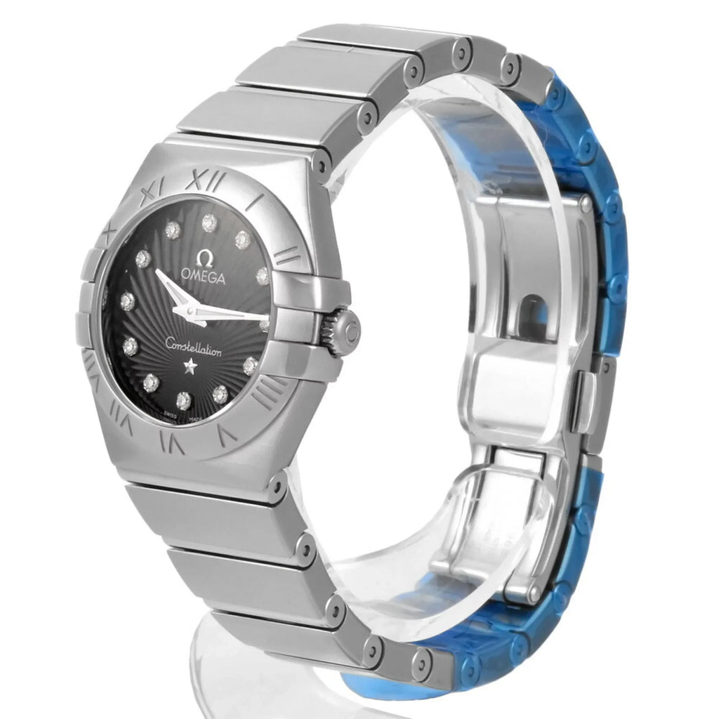 Constellation Diamond SS Dial (Good) Pre-Owned 123.10.24.60.51.001 OMEGA Omega Quartz Women's Black 12P Index Watch