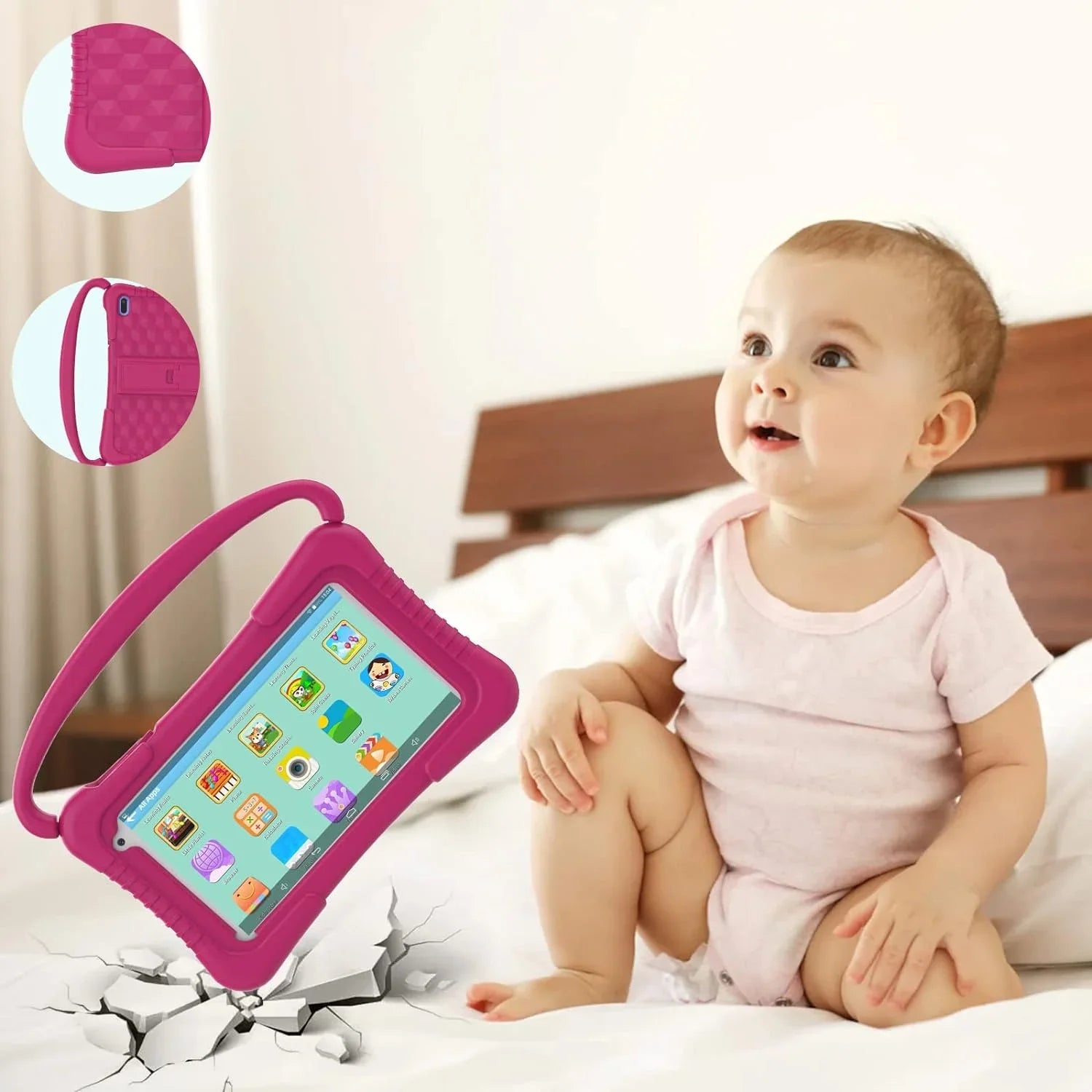7 Kids Kid-Proof Tablet Kids YouTube Netflix Kids Software Pre-Installed 11 Parental inch with Educational Kids 32G for Dual Android WiFi Games Control, Camera Tablet Tablets Toddler Tablet