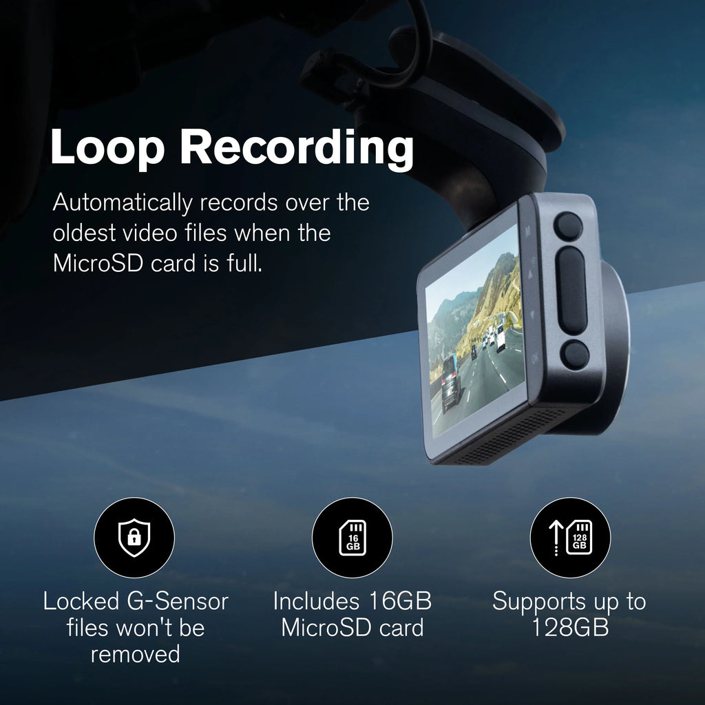 Angle Range Lense, with 150 Pro Mode with G-Sensor Day/Night. 4K Park GPS Resolution High UHD for LCD Degree Dynamic Record Yada Wide Roadcam Screen, Technology App, and 3"