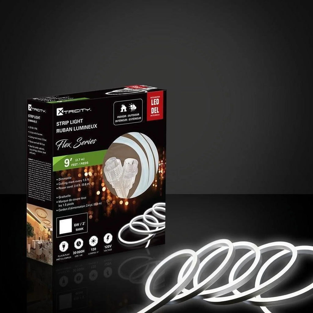 Flexible and Indoor Led 5000k Outdoor 9 Strip Xtricity feet/6w-3'/120v/White