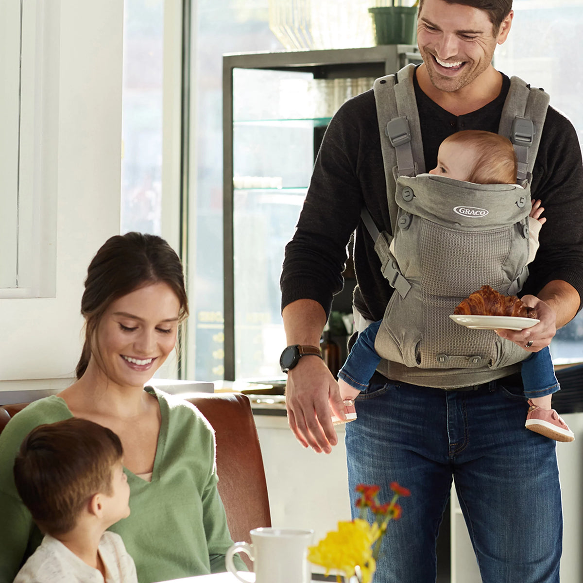 Carrier, Graco Baby Me Gray 4-in-1 Cradle Mineral