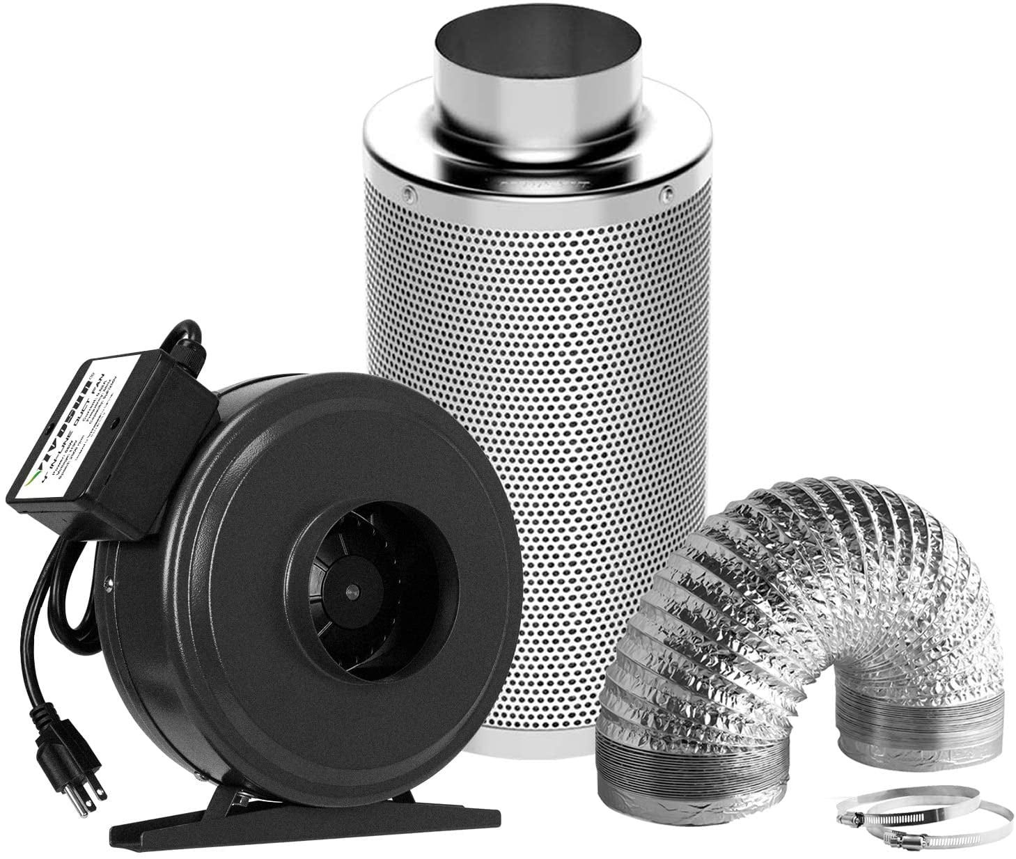 Carbon VIVOSUN 440 and Kit: Inline Fan, Ducting Filtration CFM Combo Inch atmospheric 6'' Filter Ft 16 6