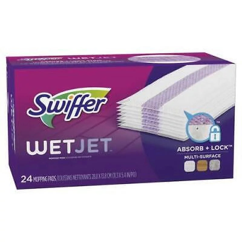 Refill Cleaner Pads 24 WetJet Swiffer pk Floor