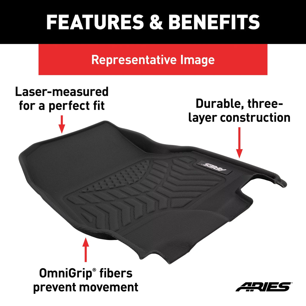 JP01311809 Select Black Custom Liners, Renegade, Only XD StyleGuard ARIES Jeep Row 1st Floor