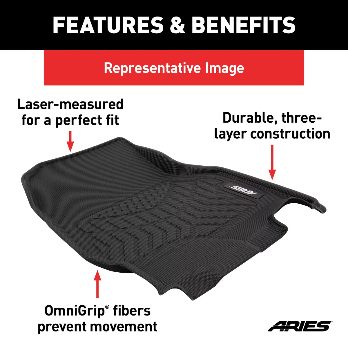 JP01311809 Select Black Custom Liners, Renegade, Only XD StyleGuard ARIES Jeep Row 1st Floor