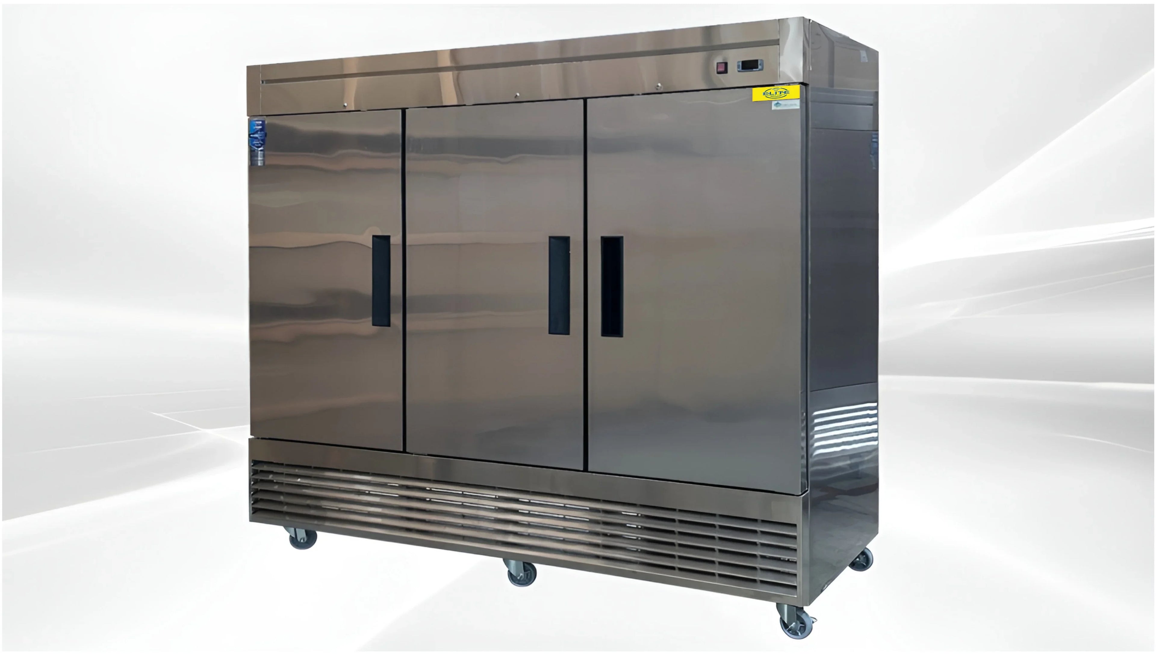 Cu. Commercial ft. Three Stainless Door Upright Refrigerator in. in Steel 83 64.8 Reach-In