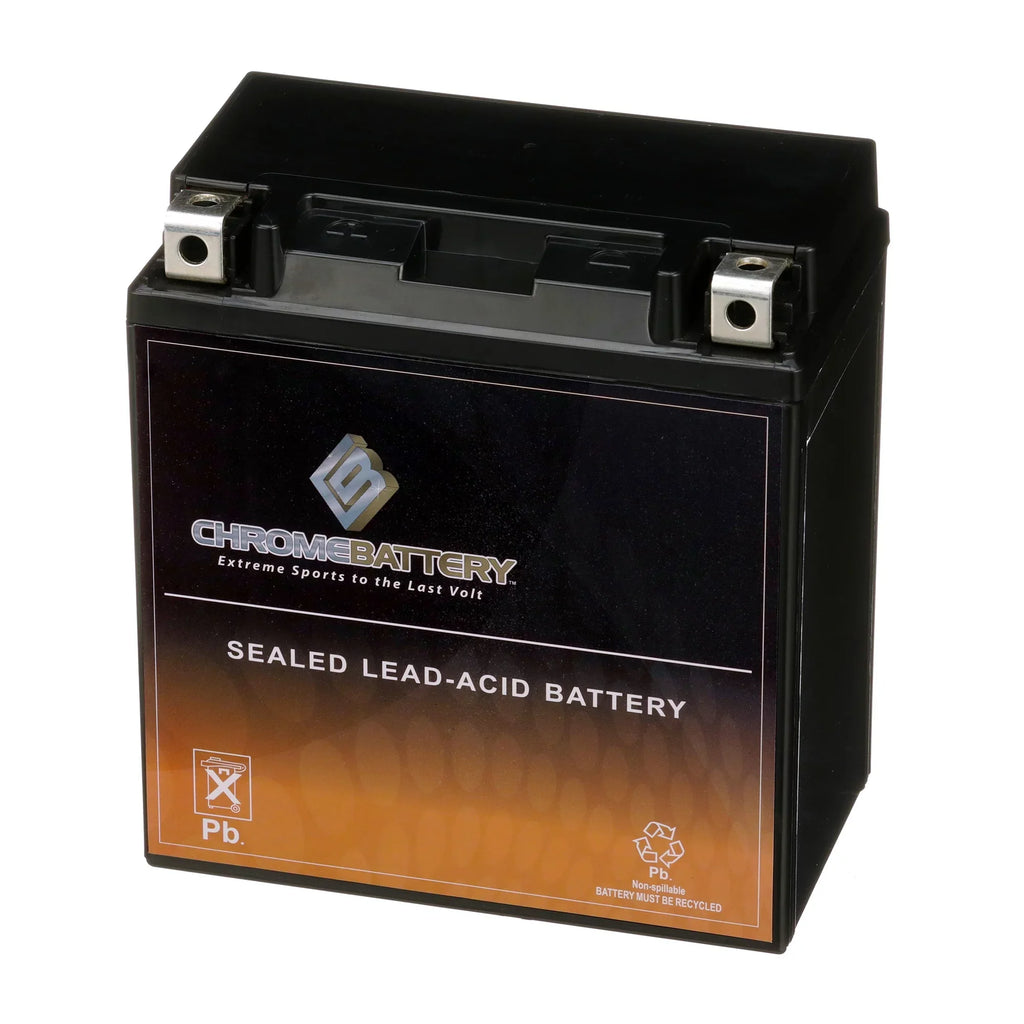 CCA) Battery Chrome Motorcycle for 12 Battery Classic Ah, 270 YTX20CH-BS Vn Kawasaki Volt,18 (20CH-BS Vulcan 1500e4 2001