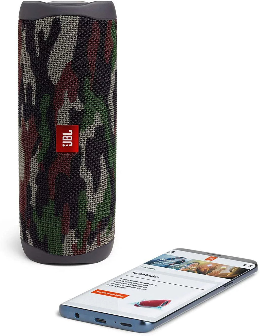 Wireless transportable (Camo) 5 with Case Hardshell Waterproof Bundle Protective Flip Carrying Bluetooth Speaker JBL