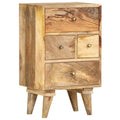 14.2"x11.8"x23.6" Mango Cabinet Solid Wood Bedside Dcenta