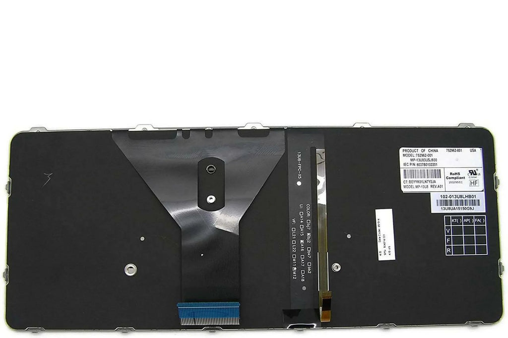 Silver New A HP - 804214-001 1020 Backlit Grade G1 Laptop Pre-Owned Keyboard Folio Like EliteBook