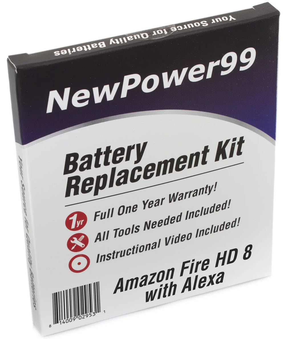 Warranty Replacement with Kit with Amazon One Tools, Extended Life Full Year Battery HD Video Fire 8 Instructions, Alexa and Battery
