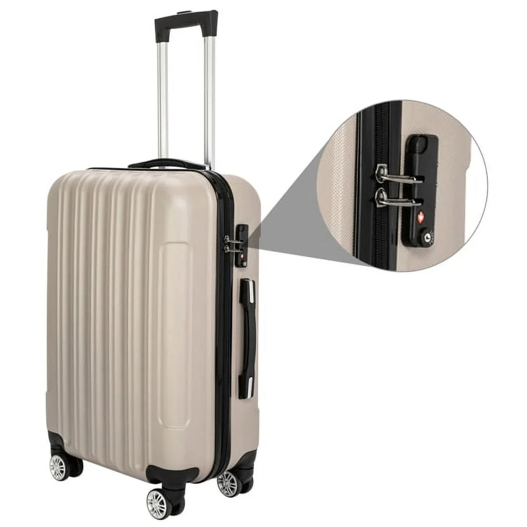 Set Wheels(20/24/28), Champagne Luggage Capri with Piece Spinner 3