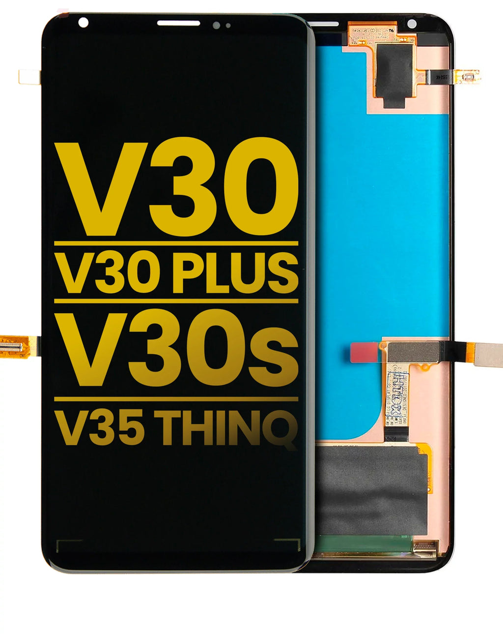 / V35 For / V30 ThinQ V30S V30 (Refurbished) Replacement Assembly / OLED LG Compatible (Aurora Black) Without Frame Plus
