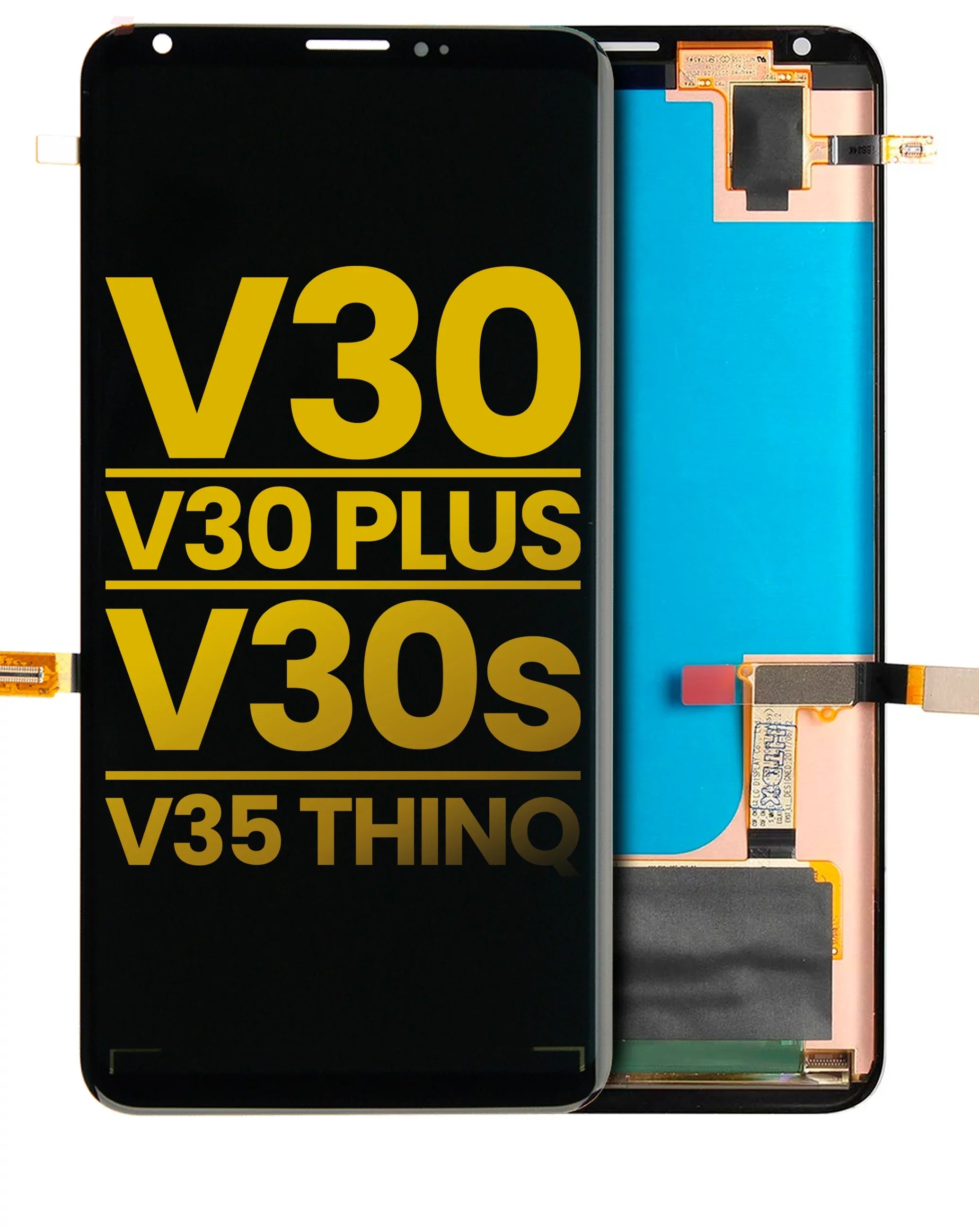 / V35 For / V30 ThinQ V30S V30 (Refurbished) Replacement Assembly / OLED LG Compatible (Aurora Black) Without Frame Plus
