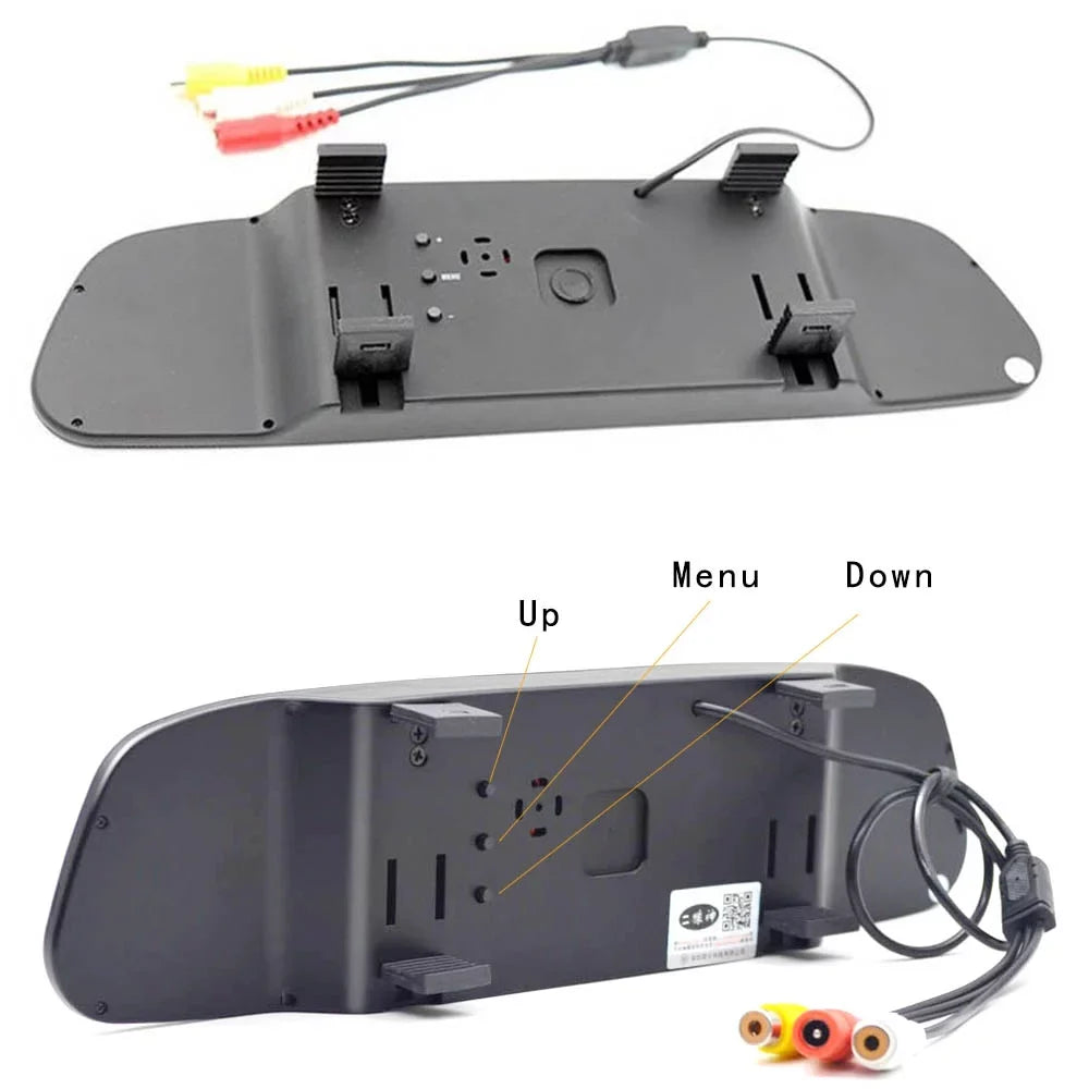 Car 4.3" View Night Monitor Mirror Wireless System + Backup Rear Camera Vision
