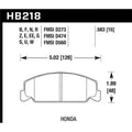 1988-1989 & Street GX DX Performance Civic HPS SI, 1998-2000 Hawk Civic Brake Pads CX 1992-2000 1988-2000 Front for